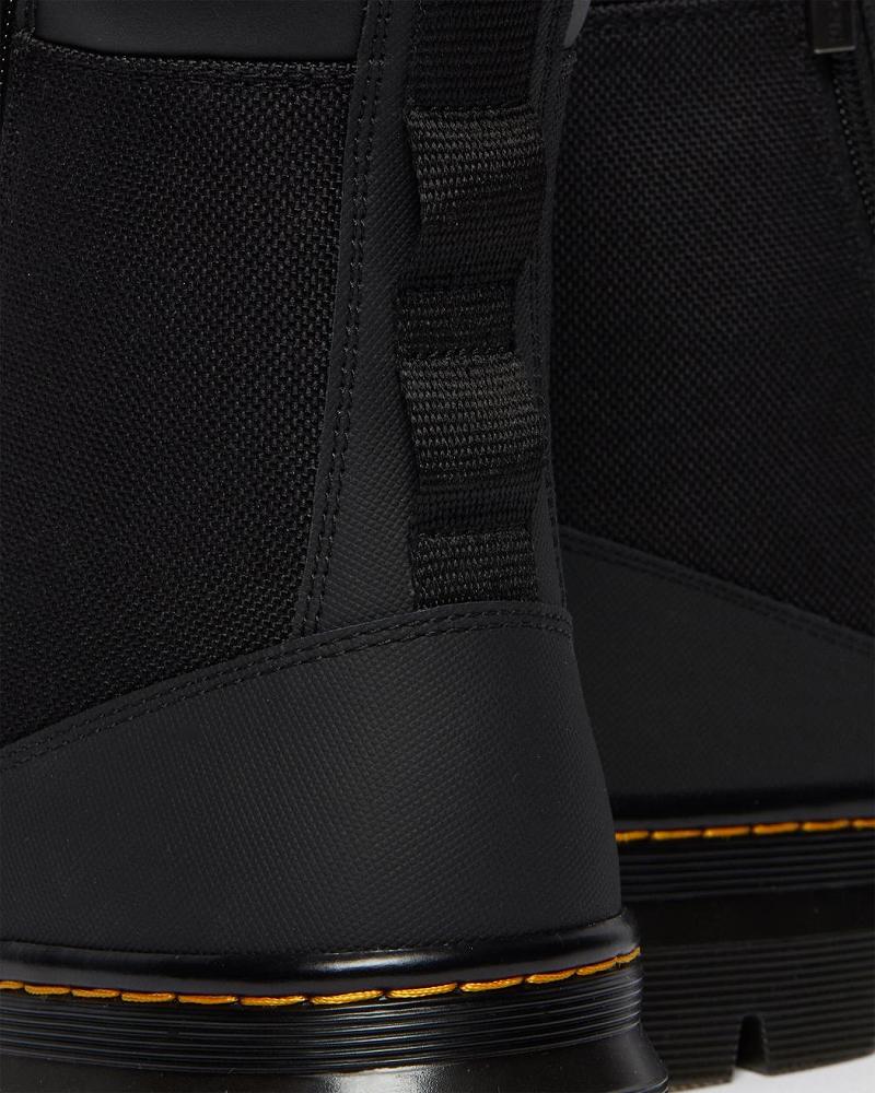 Black Men's Dr Martens Combs Zip Ankle Boots | CA 441FDN